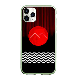 Чехол iPhone 11 Pro матовый Twin Peaks Sun, цвет: 3D-салатовый
