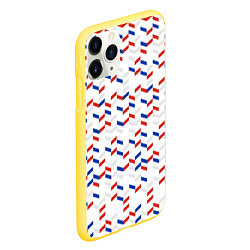 Чехол iPhone 11 Pro матовый Россия: триколор-узор, цвет: 3D-желтый — фото 2
