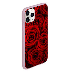 Чехол iPhone 11 Pro матовый Красные розы, цвет: 3D-розовый — фото 2
