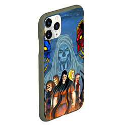 Чехол iPhone 11 Pro матовый Dethklok: Heroes, цвет: 3D-темно-зеленый — фото 2