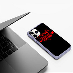 Чехол iPhone 11 Pro матовый Dethklok, цвет: 3D-светло-сиреневый — фото 2