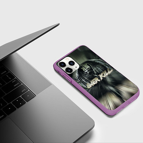 Чехол iPhone 11 Pro матовый Overkill: Death Angel / 3D-Фиолетовый – фото 3