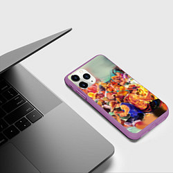 Чехол iPhone 11 Pro матовый Ван-Пис, цвет: 3D-фиолетовый — фото 2