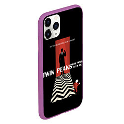 Чехол iPhone 11 Pro матовый Twin Peaks Man, цвет: 3D-фиолетовый — фото 2