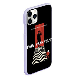 Чехол iPhone 11 Pro матовый Twin Peaks Man, цвет: 3D-светло-сиреневый — фото 2