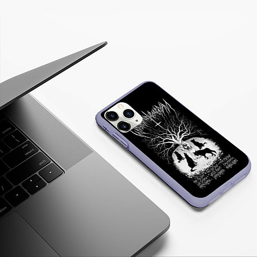 Чехол iPhone 11 Pro матовый Wolves in the Throne Room / 3D-Светло-сиреневый – фото 3