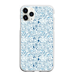 Чехол iPhone 11 Pro матовый Школа8, цвет: 3D-белый