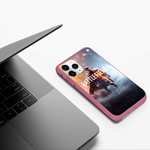 Чехол iPhone 11 Pro матовый Battlefield One / 3D-Малиновый – фото 3