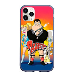 Чехол iPhone 11 Pro матовый American Dad, цвет: 3D-серый