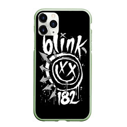 Чехол iPhone 11 Pro матовый Blink-182, цвет: 3D-салатовый