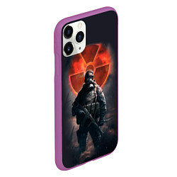 Чехол iPhone 11 Pro матовый STALKER: Red Sun, цвет: 3D-фиолетовый — фото 2