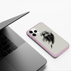 Чехол iPhone 11 Pro матовый Дикий орел, цвет: 3D-розовый — фото 2