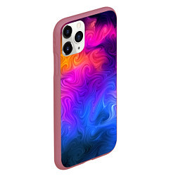 Чехол iPhone 11 Pro матовый Узор цвета, цвет: 3D-малиновый — фото 2