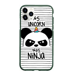 Чехол iPhone 11 Pro матовый 5% Unicorn – 95% Ninja, цвет: 3D-темно-зеленый