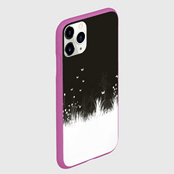 Чехол iPhone 11 Pro матовый Ночная полянка, цвет: 3D-фиолетовый — фото 2
