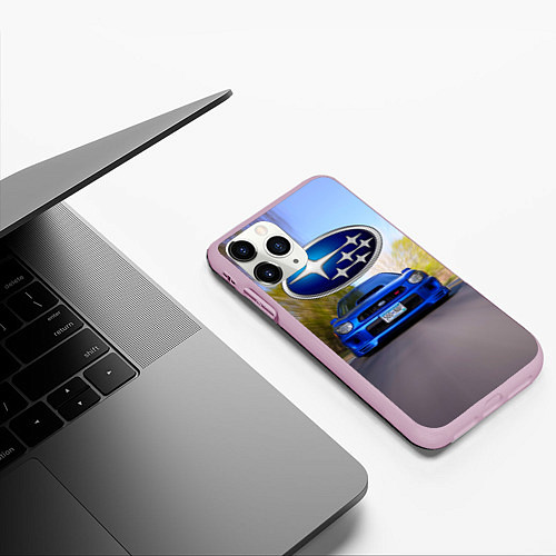 Чехол iPhone 11 Pro матовый Road / 3D-Розовый – фото 3