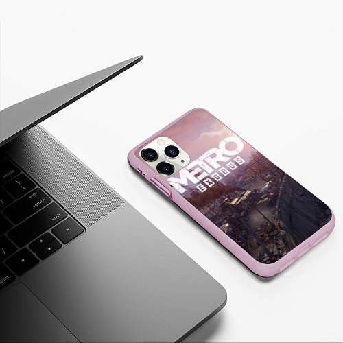 Чехол iPhone 11 Pro матовый Metro Exodus / 3D-Розовый – фото 3