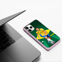 Чехол iPhone 11 Pro матовый Neymar Brazilian, цвет: 3D-розовый — фото 2