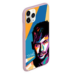 Чехол iPhone 11 Pro матовый Neymar Polygons, цвет: 3D-розовый — фото 2