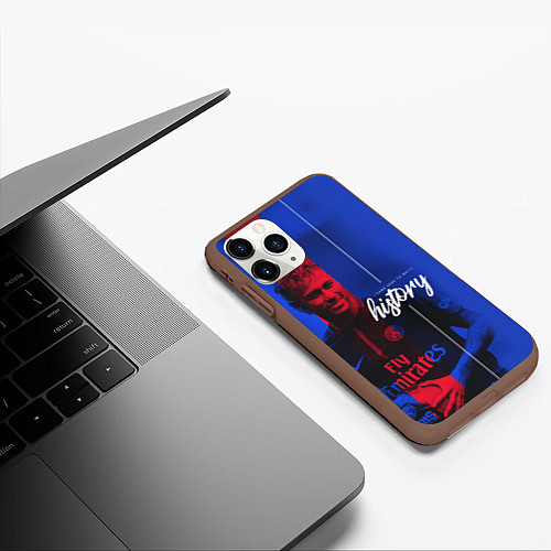 Чехол iPhone 11 Pro матовый Neymar History / 3D-Коричневый – фото 3