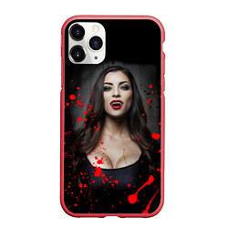 Чехол iPhone 11 Pro матовый Вампирша, цвет: 3D-красный