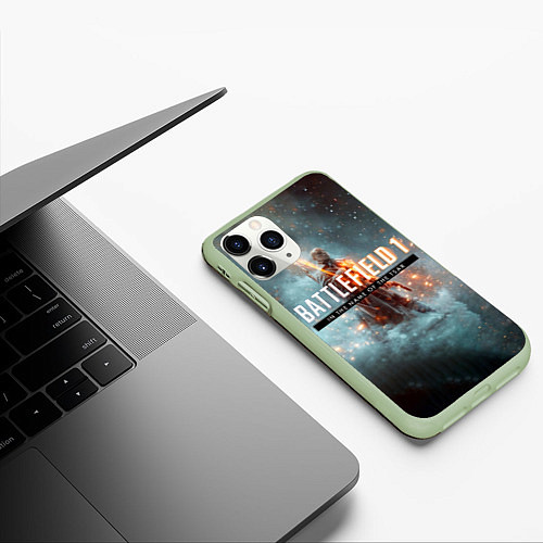 Чехол iPhone 11 Pro матовый Battlefield: In the name / 3D-Салатовый – фото 3