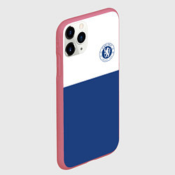 Чехол iPhone 11 Pro матовый Chelsea FC: Light Blue, цвет: 3D-малиновый — фото 2