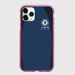 Чехол iPhone 11 Pro матовый Chelsea FC: London SW6, цвет: 3D-малиновый