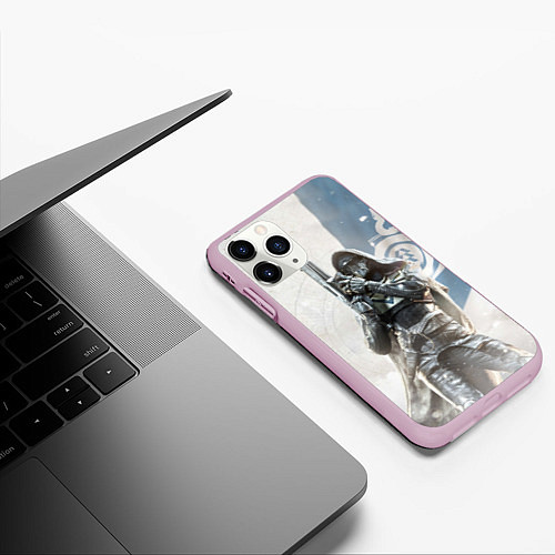 Чехол iPhone 11 Pro матовый Destiny: Blue / 3D-Розовый – фото 3