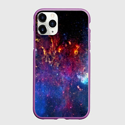 Чехол iPhone 11 Pro матовый Космос, цвет: 3D-фиолетовый