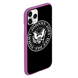 Чехол iPhone 11 Pro матовый The Ramones, цвет: 3D-фиолетовый — фото 2