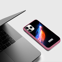 Чехол iPhone 11 Pro матовый Rocket League, цвет: 3D-малиновый — фото 2