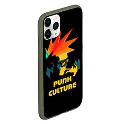 Чехол iPhone 11 Pro матовый Punk Culture, цвет: 3D-темно-зеленый — фото 2