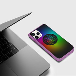 Чехол iPhone 11 Pro матовый Coldplay Colour, цвет: 3D-фиолетовый — фото 2