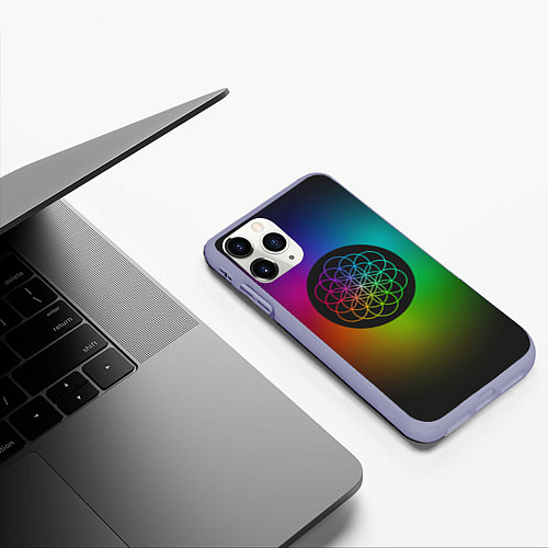 Чехол iPhone 11 Pro матовый Coldplay Colour / 3D-Светло-сиреневый – фото 3