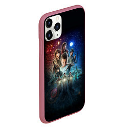 Чехол iPhone 11 Pro матовый Stranger Things Boys, цвет: 3D-малиновый — фото 2