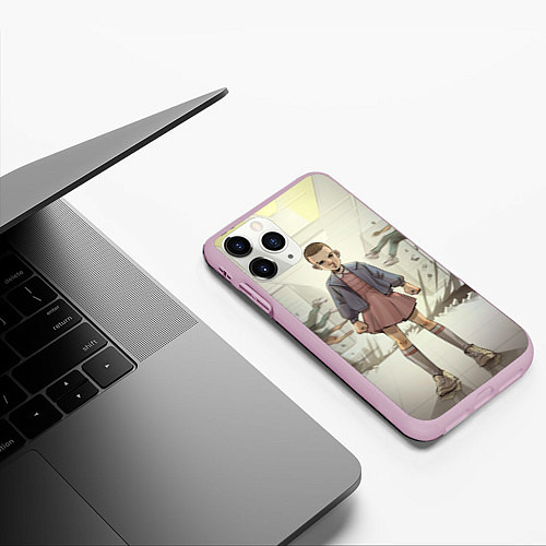 Чехол iPhone 11 Pro матовый Girl-boy / 3D-Розовый – фото 3