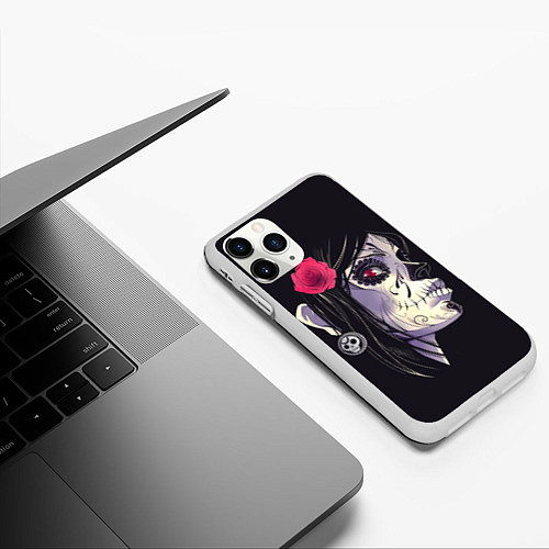 Чехол iPhone 11 Pro матовый Dia de Muertos / 3D-Белый – фото 3