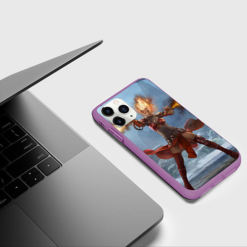 Чехол iPhone 11 Pro матовый Magic: The Gathering / 3D-Фиолетовый – фото 3