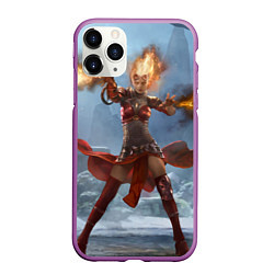 Чехол iPhone 11 Pro матовый Magic: The Gathering, цвет: 3D-фиолетовый