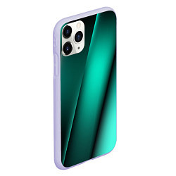 Чехол iPhone 11 Pro матовый Emerald lines, цвет: 3D-светло-сиреневый — фото 2