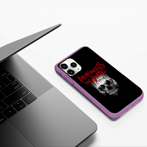 Чехол iPhone 11 Pro матовый MIW Skull / 3D-Фиолетовый – фото 3