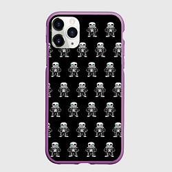 Чехол iPhone 11 Pro матовый Undertale, цвет: 3D-фиолетовый