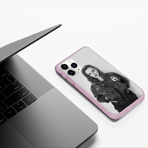 Чехол iPhone 11 Pro матовый Katherine Mono / 3D-Розовый – фото 3