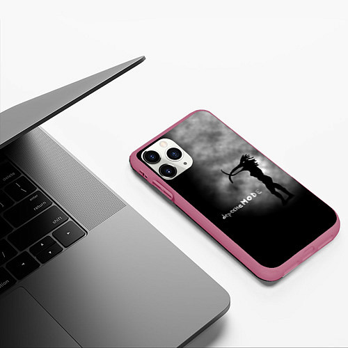 Чехол iPhone 11 Pro матовый Depeche Mode / 3D-Малиновый – фото 3