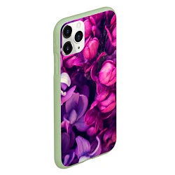 Чехол iPhone 11 Pro матовый Тюльпановый сад, цвет: 3D-салатовый — фото 2