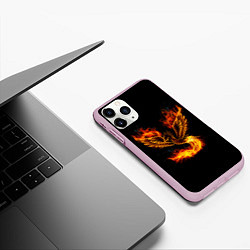 Чехол iPhone 11 Pro матовый Феникс, цвет: 3D-розовый — фото 2