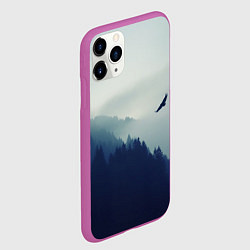 Чехол iPhone 11 Pro матовый Орел над Лесом, цвет: 3D-фиолетовый — фото 2