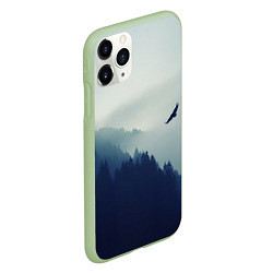 Чехол iPhone 11 Pro матовый Орел над Лесом, цвет: 3D-салатовый — фото 2