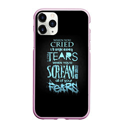 Чехол iPhone 11 Pro матовый Слова песни грEvanescence, цвет: 3D-розовый